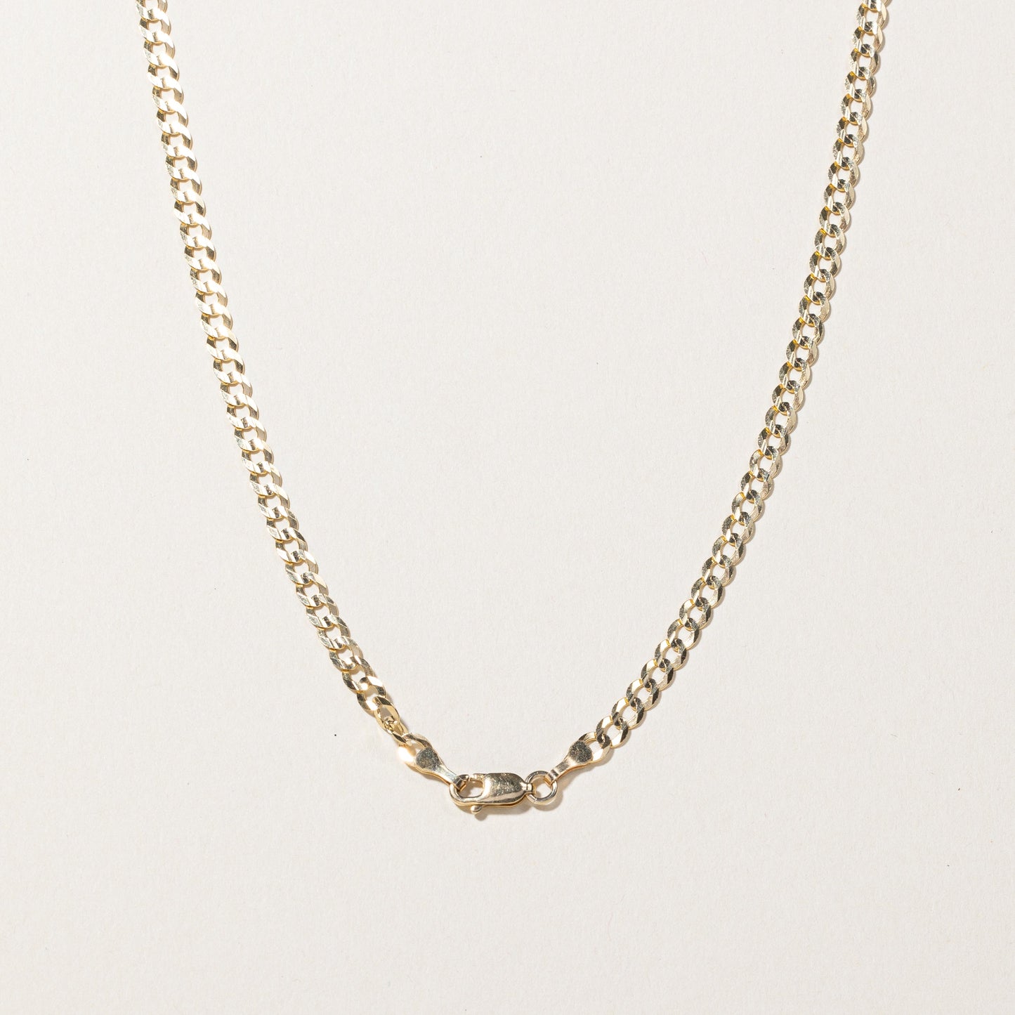 10k Yellow Gold Curb Link Chain | 22