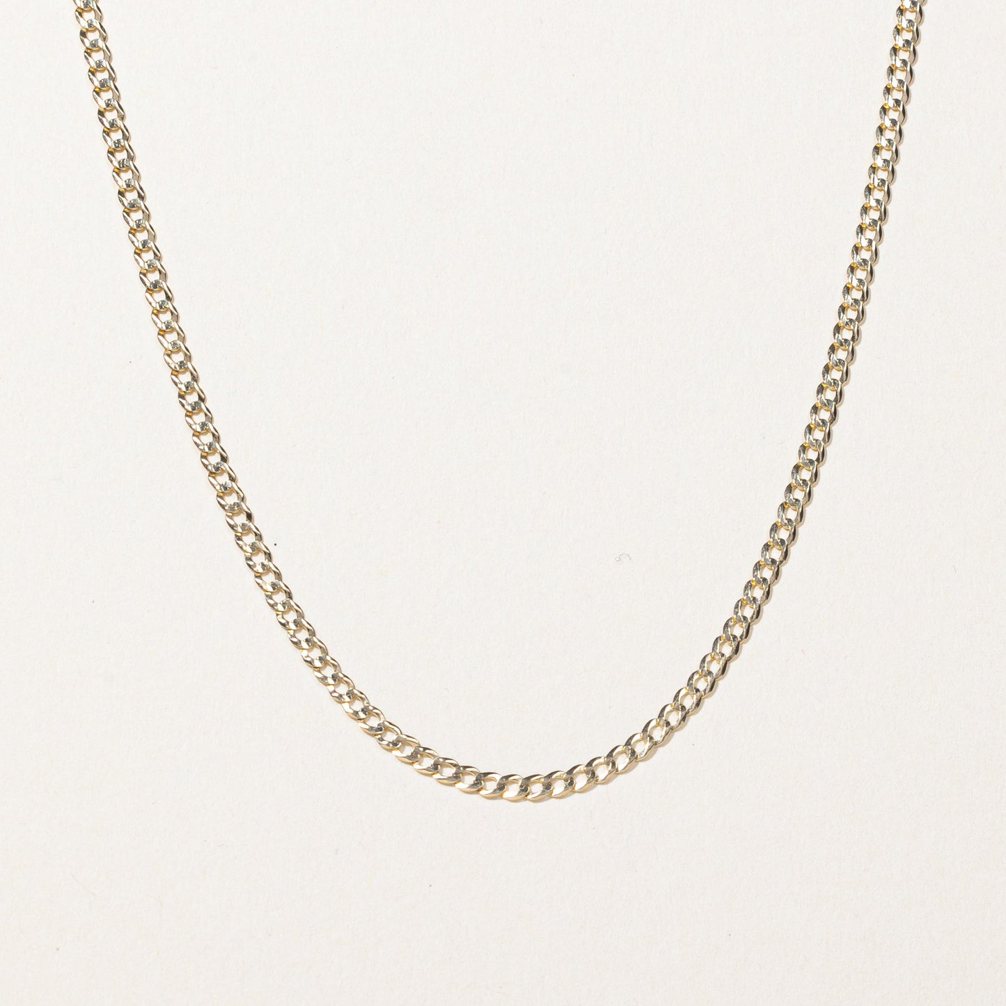 10k Yellow Gold Curb Link Chain | 30