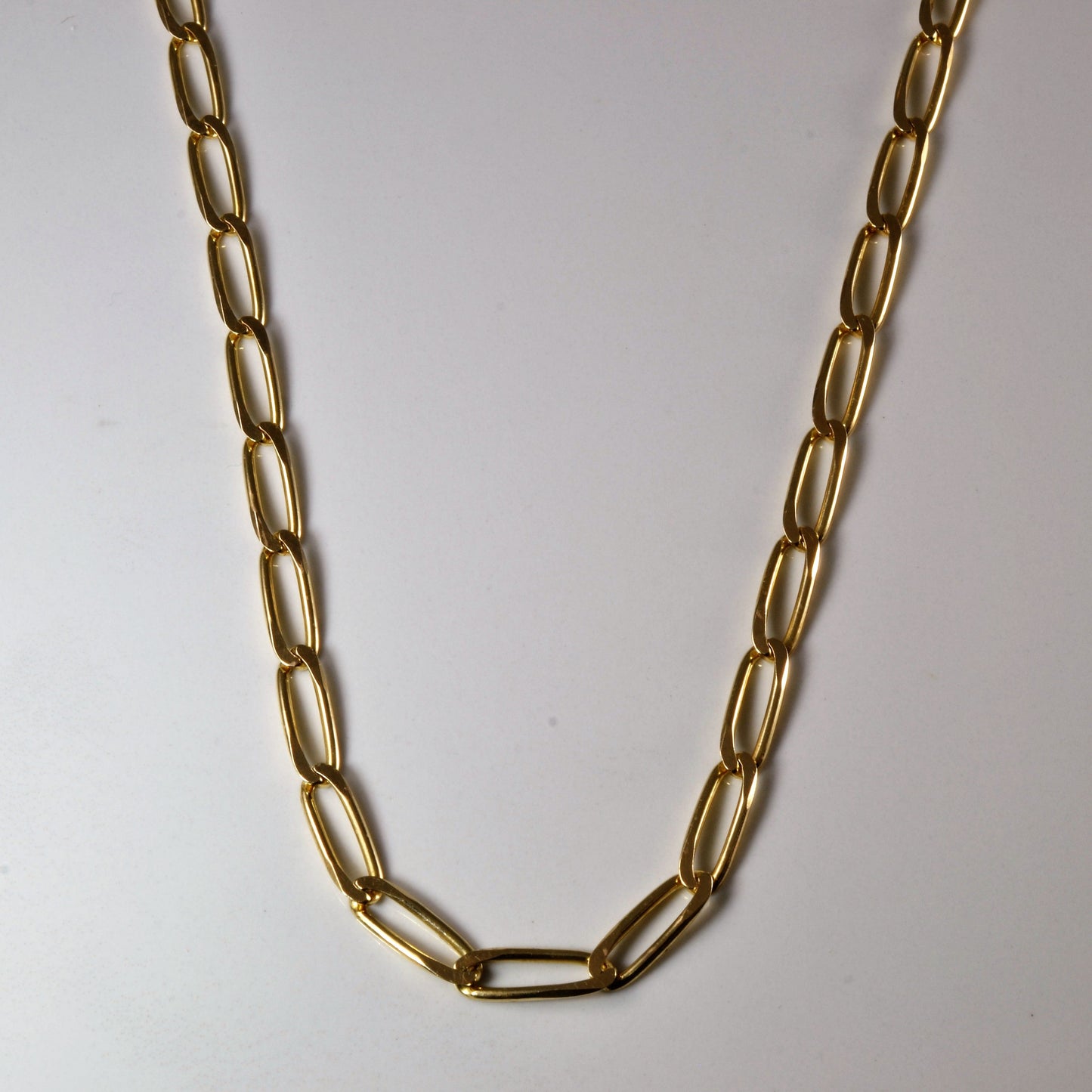 10k Yellow Gold Elongated Cable Chain | 18 |