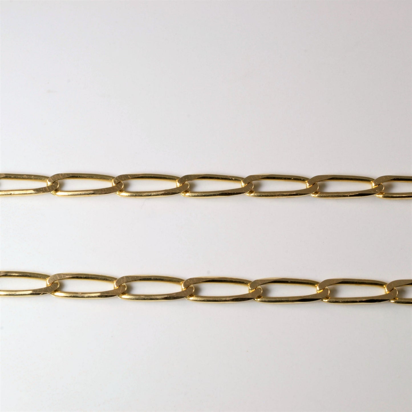 10k Yellow Gold Elongated Cable Chain | 18 |
