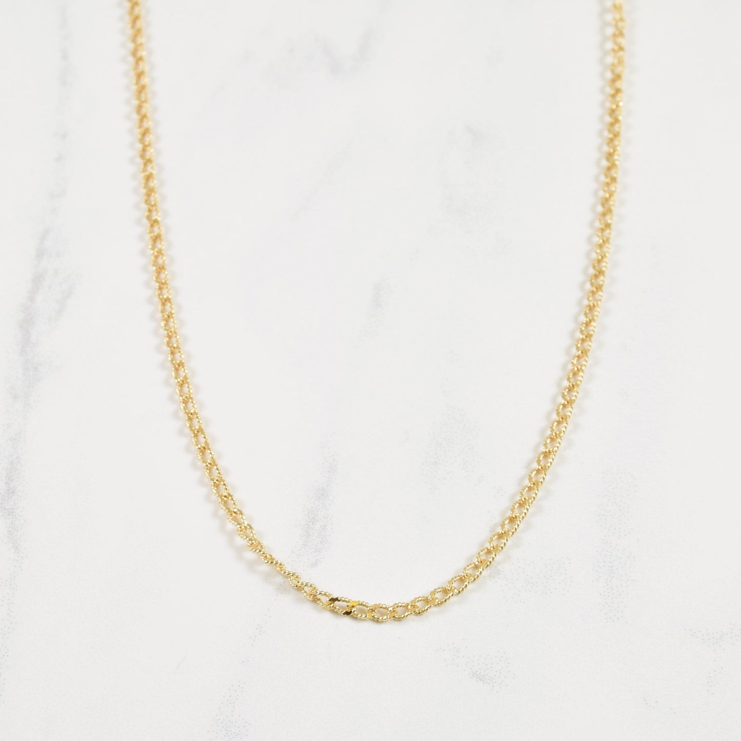 10k Yellow Gold Fancy Curb Chain | 18 |