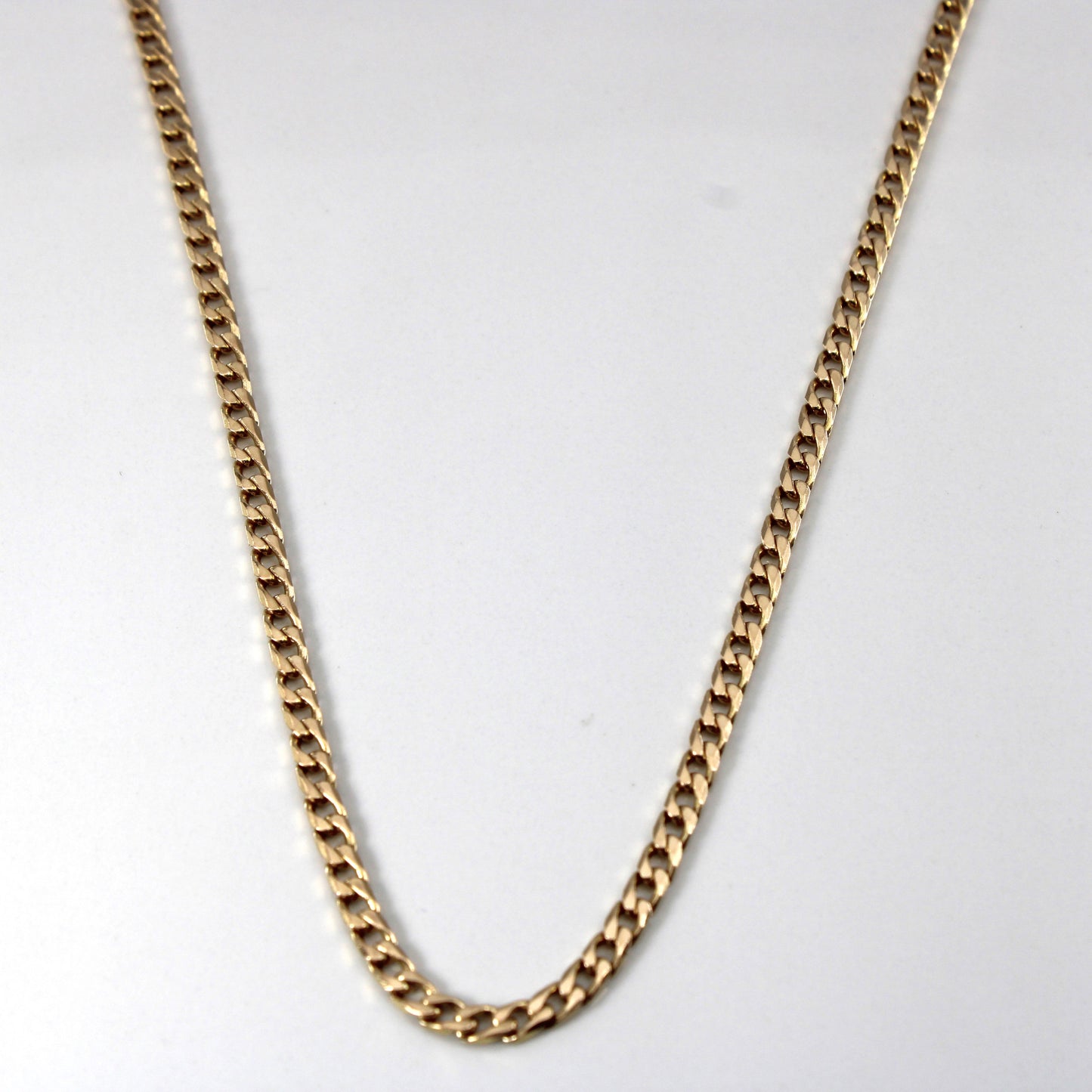 10k Yellow Gold Curb Link Chain | 21|