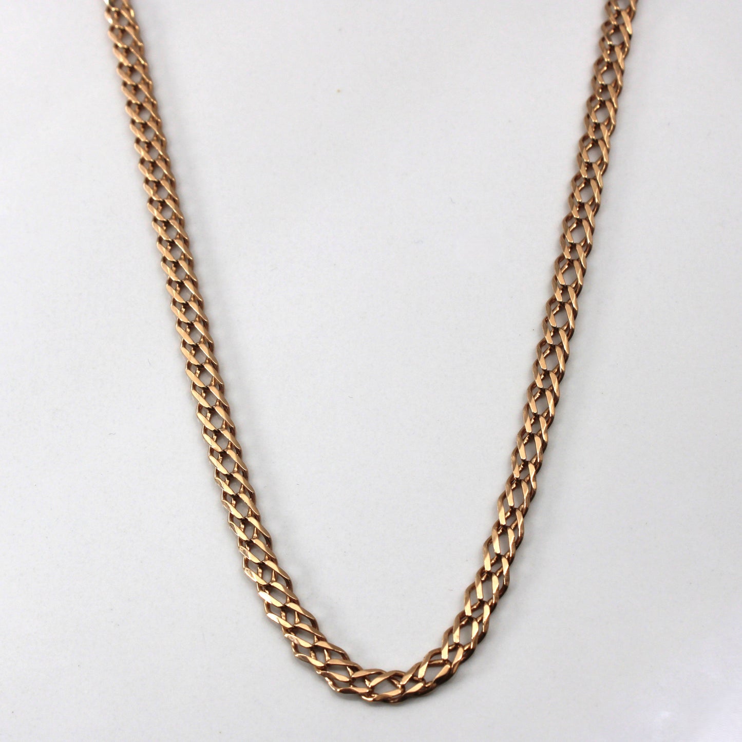 10k Yellow Gold Double Curb Link Chain | 23|