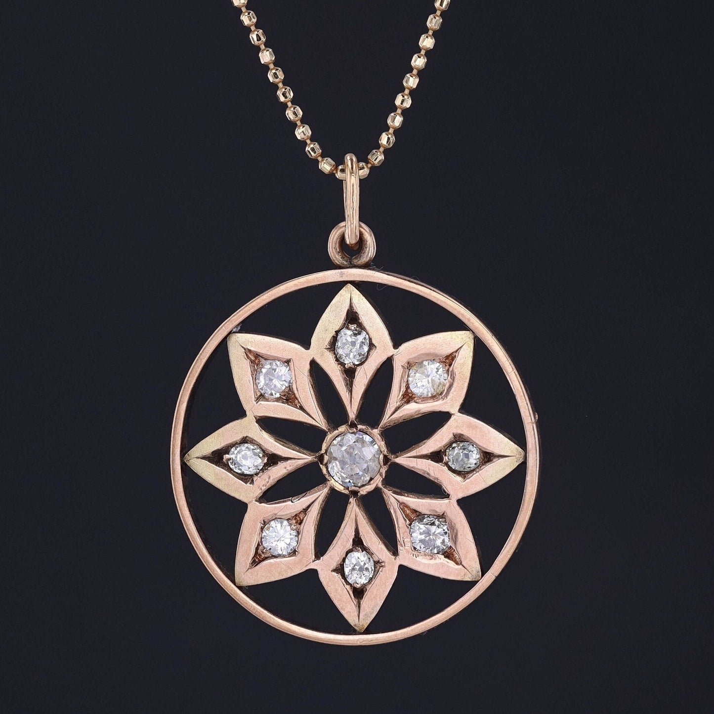 14k Gold Diamond Pendant | Diamond Pendant