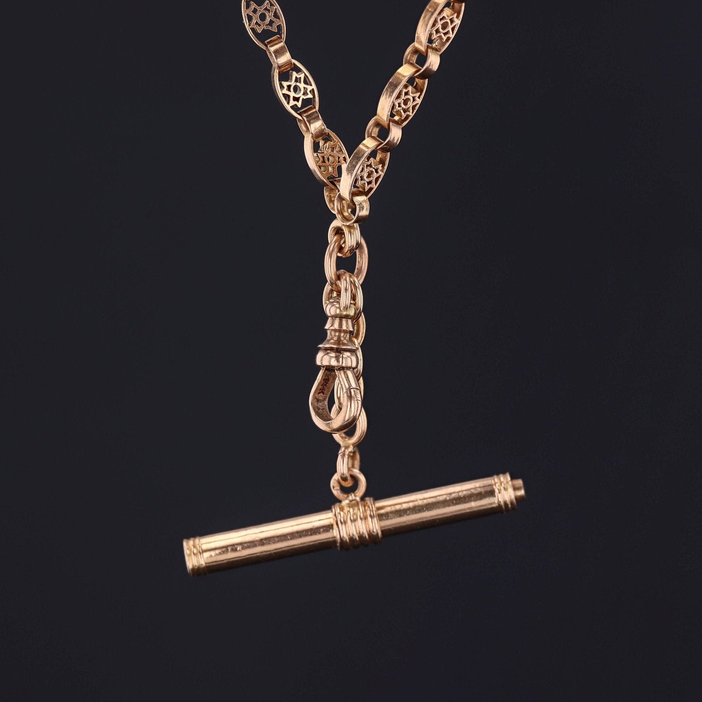 18k Gold Watch Chain Necklace | Antique Necklace