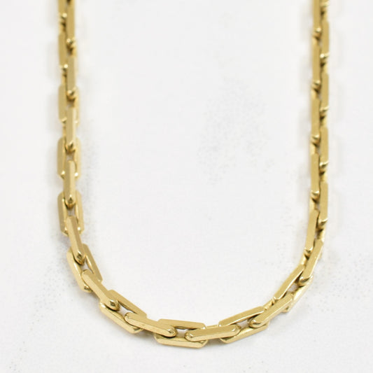 10k Yellow Gold Elongated Cable Chain | 20.25 |