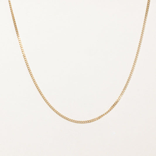 10K Yellow Gold Curb Link Chain | 2.16mm | 20