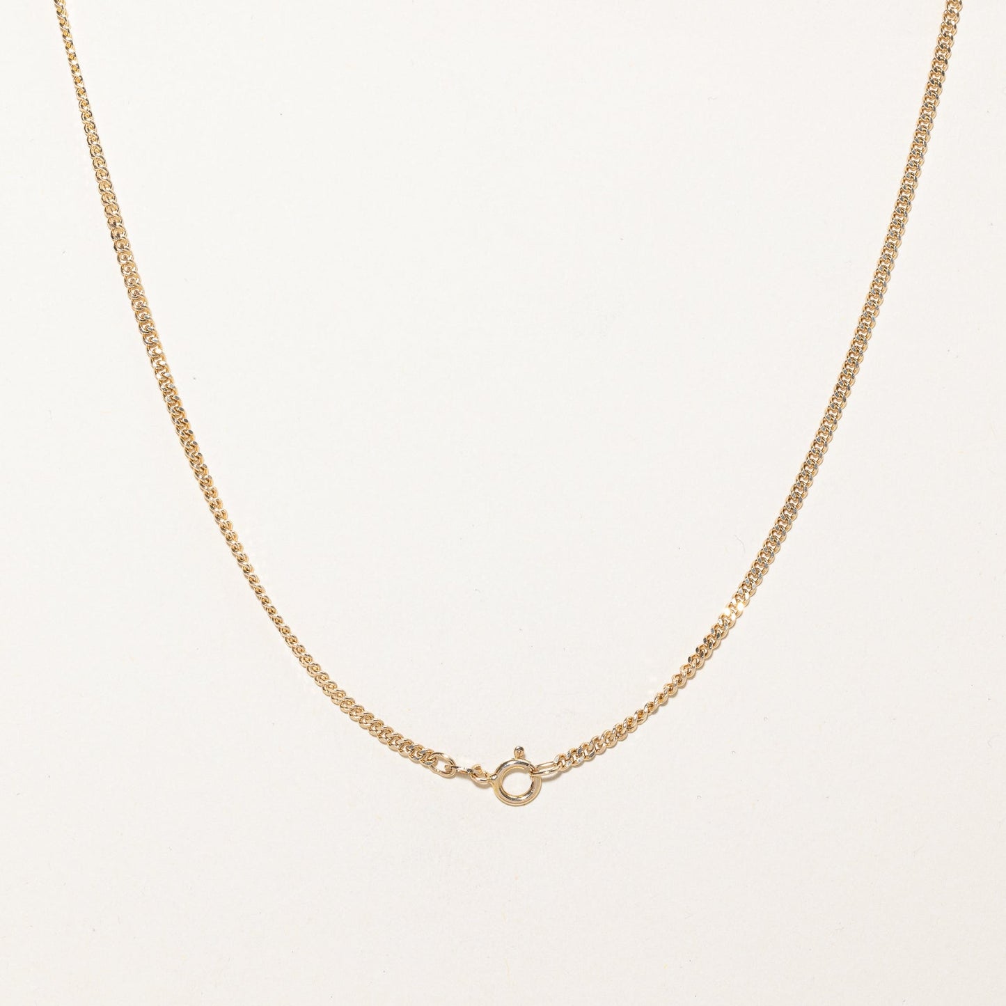 10K Yellow Gold Curb Link Chain | 2.16mm | 20