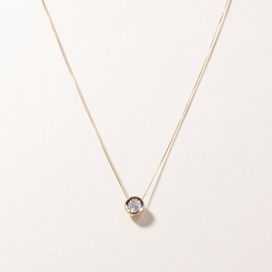 10k Yellow Gold Diamond Necklace | 0.25ct | 22