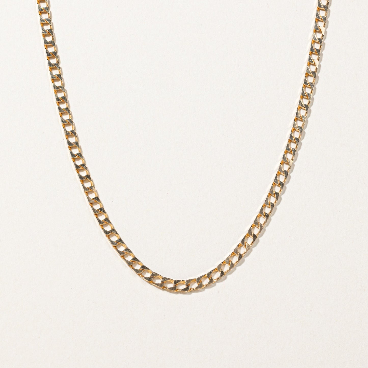 10k Yellow Gold Curb Link Chain | 25
