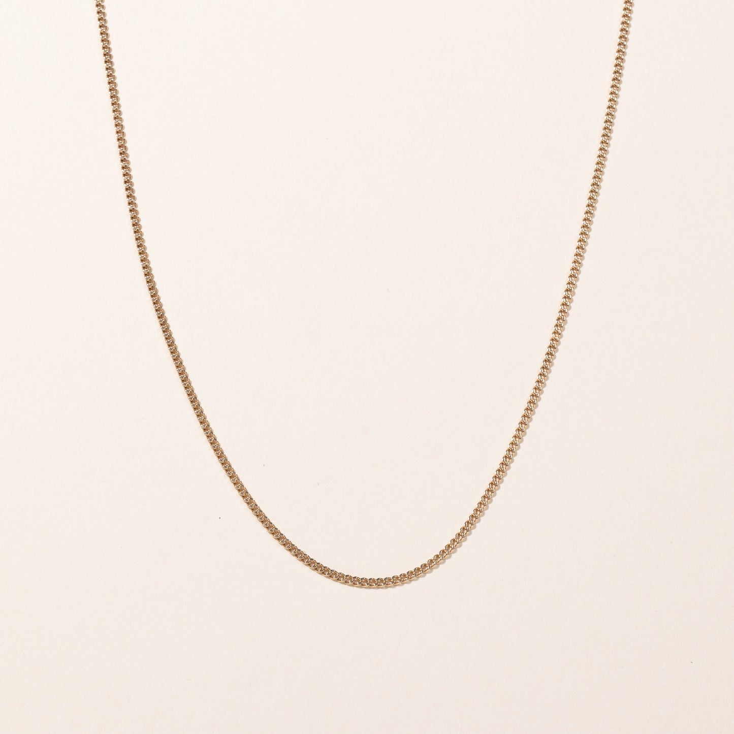 10k Yellow Gold Curb Link Chain | 24