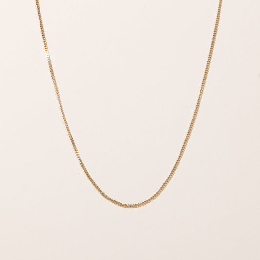 10k Yellow Gold Curb Link Chain | 21