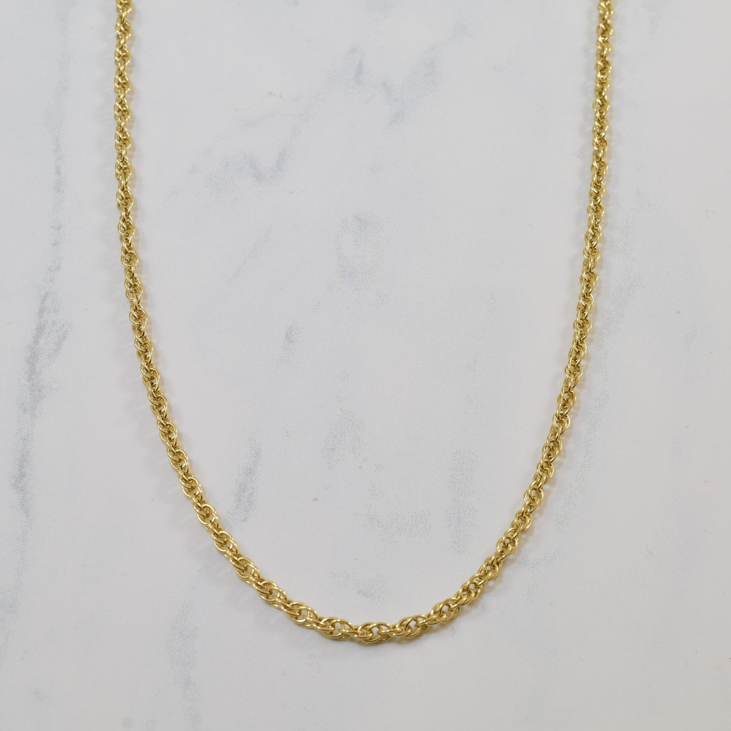 10k Yellow Gold Double Link Rope Chain | 18.5 |