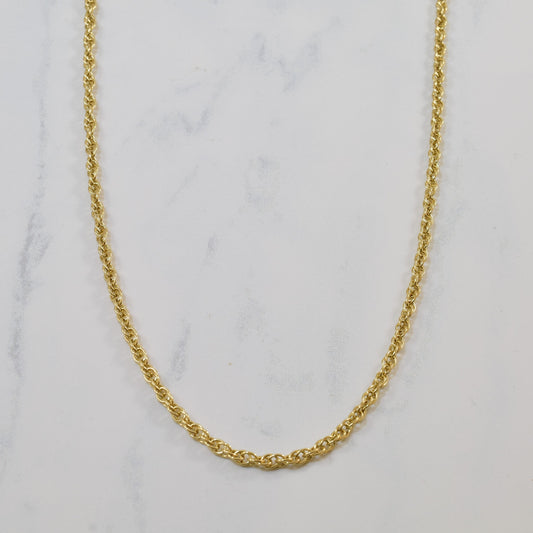 10k Yellow Gold Double Link Rope Chain | 18.5 |