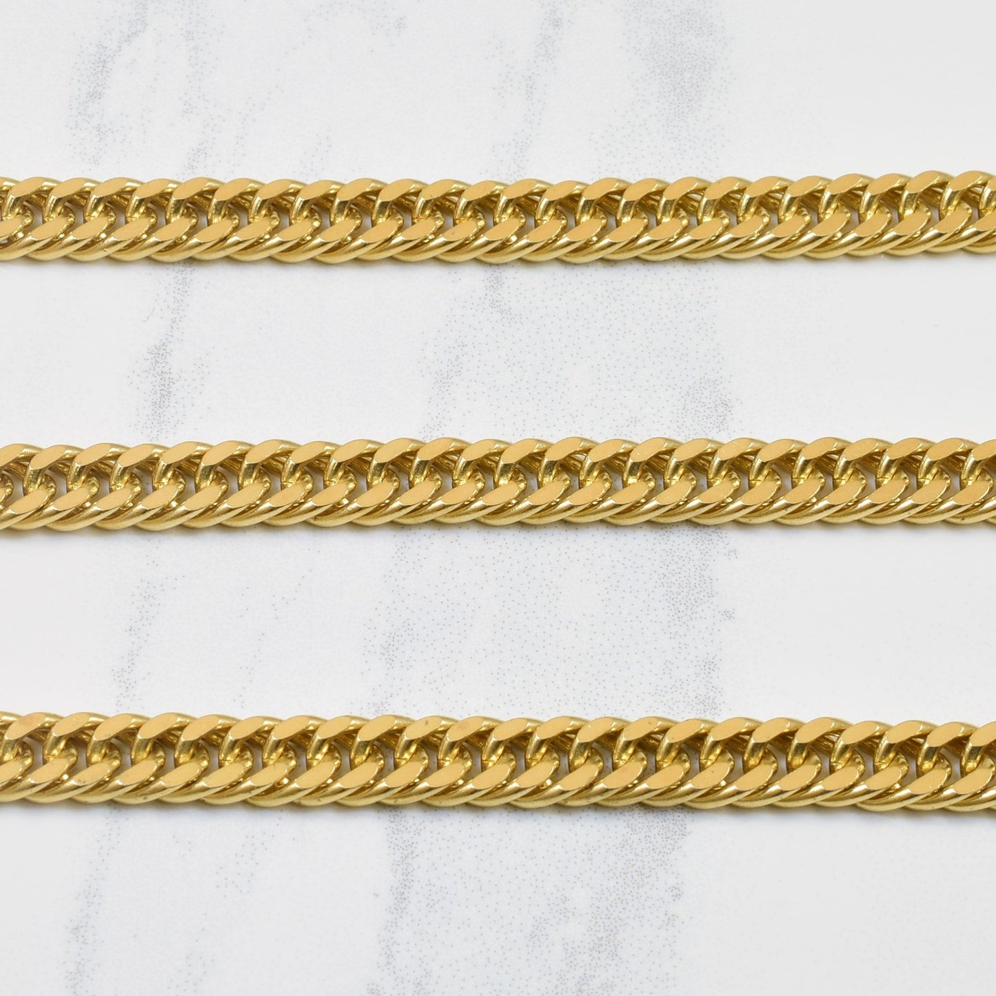 10k Yellow Gold Double Curb Link Chain | 19 |