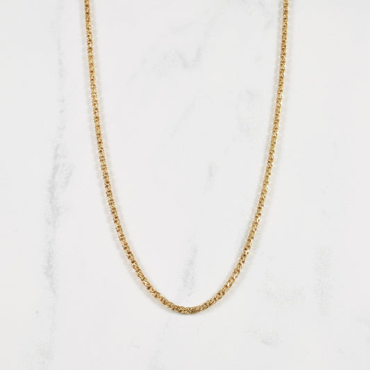 10k Yellow Gold Fancy Link Chain | 18 |