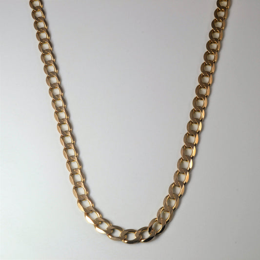 10k Yellow Gold Curb Link Chain | 20|