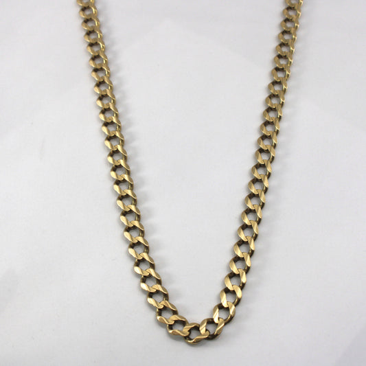 10k Yellow Gold Curb Link Chain | 26|