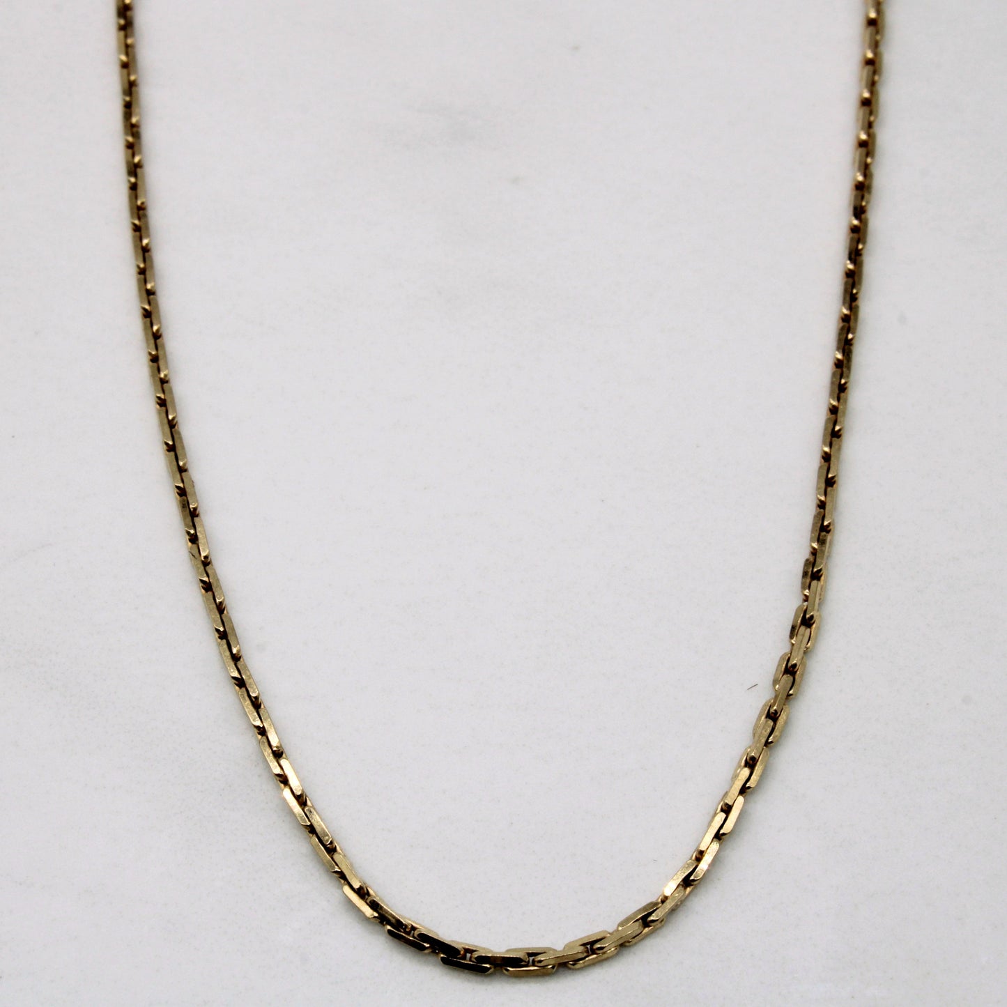 10k Yellow Gold Elongated Box Chain | 22 |