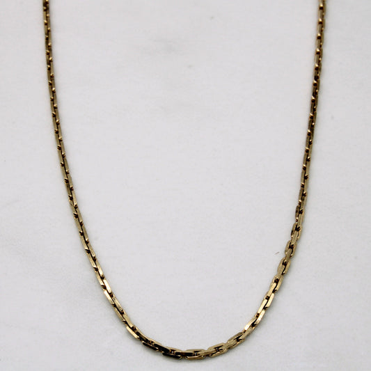 10k Yellow Gold Elongated Box Chain | 22 |