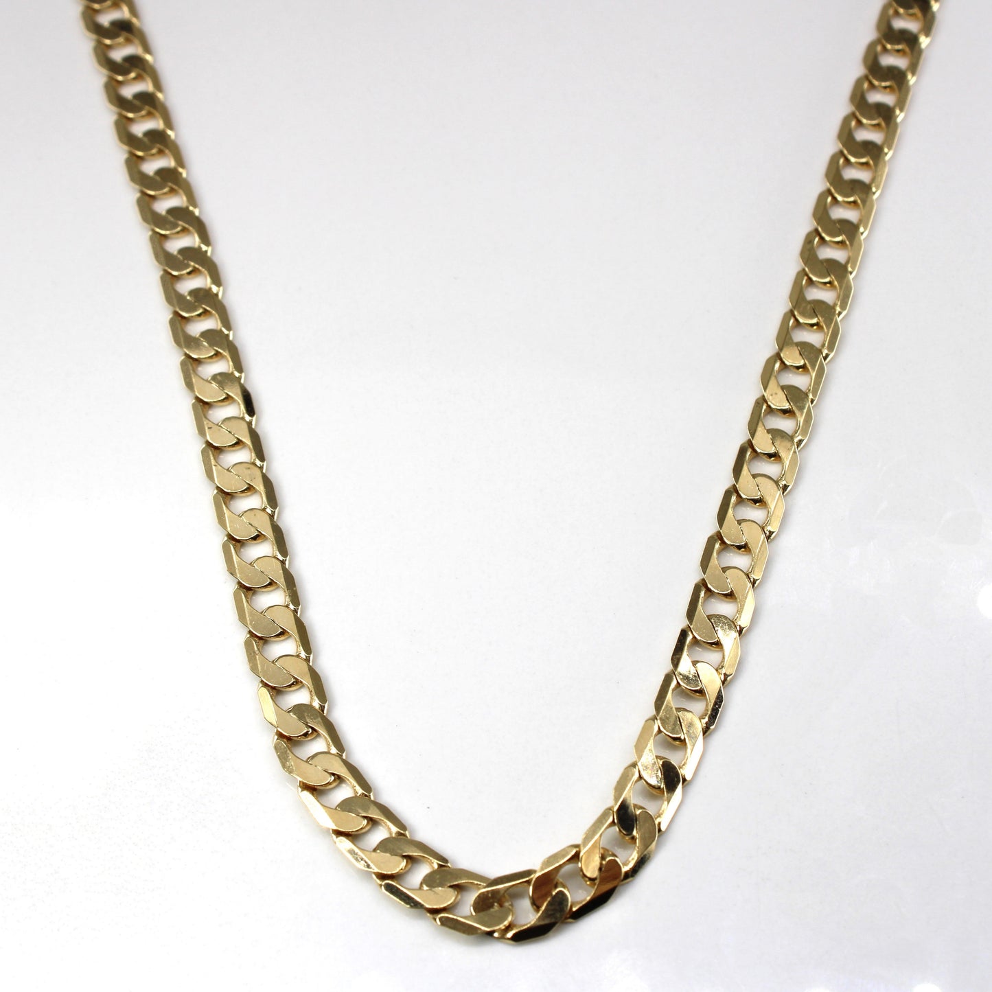 10k Yellow Gold Curb Link Chain | 22|