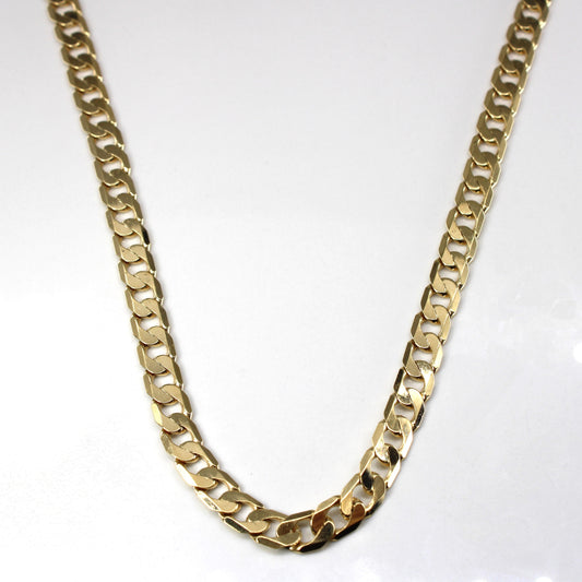 10k Yellow Gold Curb Link Chain | 22|