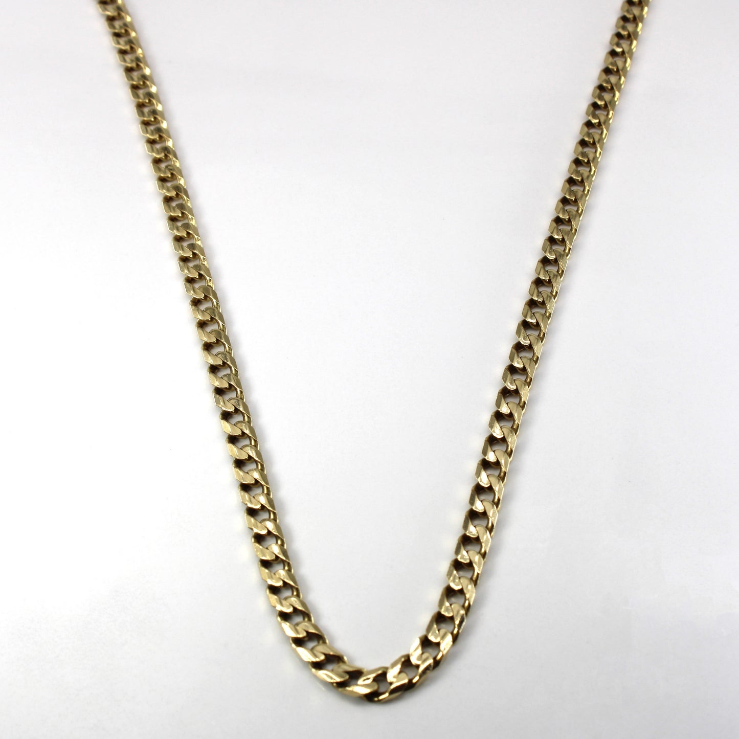 10k Yellow Gold Curb Link Chain | 24|