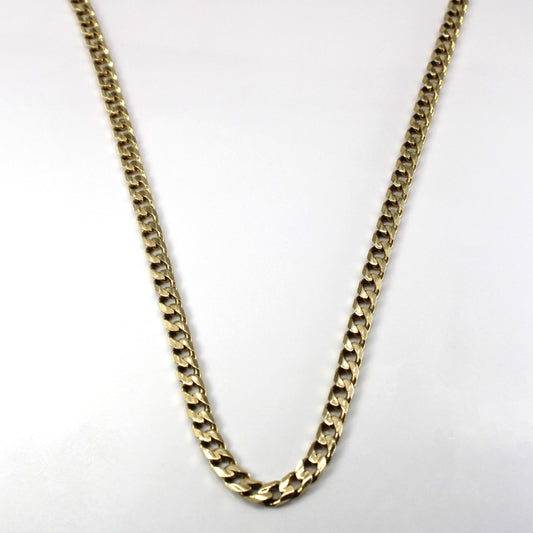 10k Yellow Gold Curb Link Chain | 24|