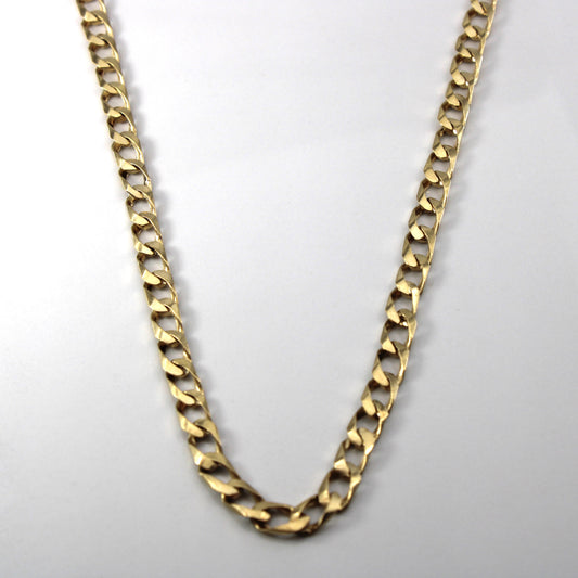 10k Yellow Gold Curb Link Chain | 18|