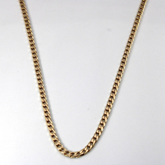 10k Yellow Gold Curb Link Chain | 21|