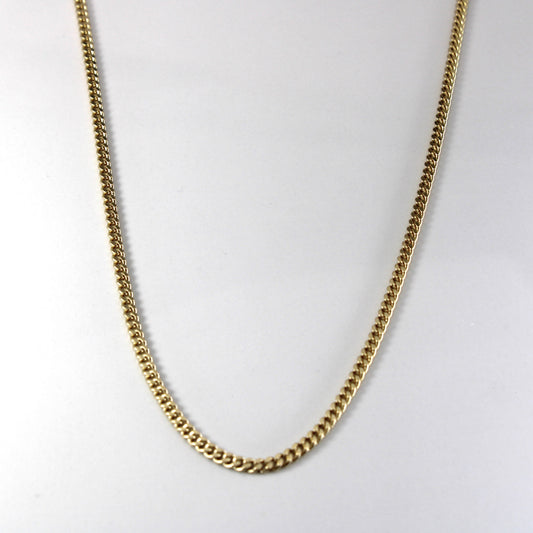 10k Yellow Gold Curb Link Chain | 20|