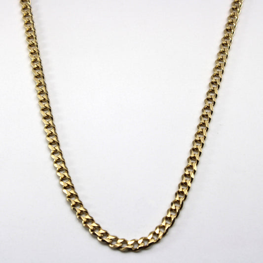 10k Yellow Gold Curb Link Chain | 24|
