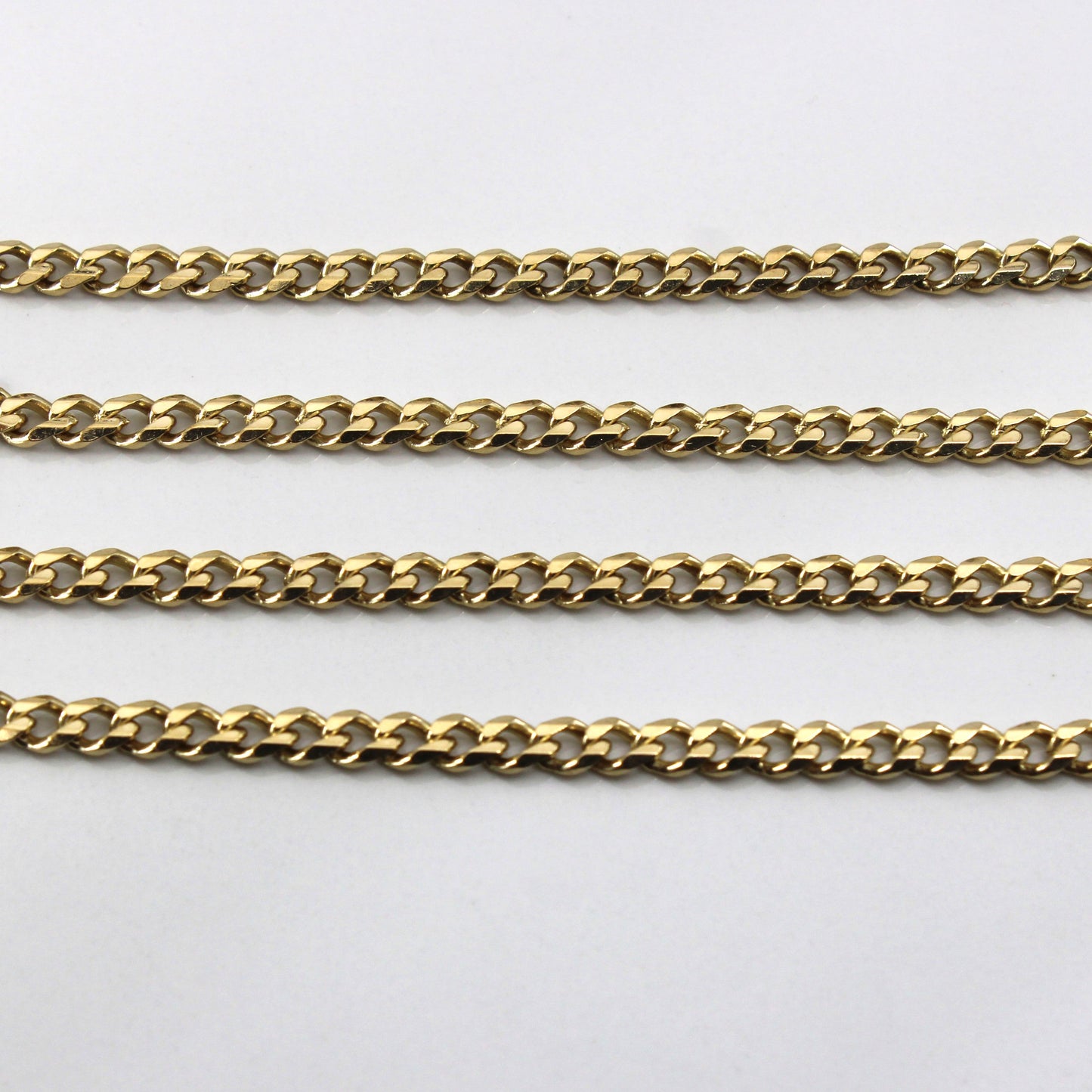 10k Yellow Gold Curb Link Chain | 24|