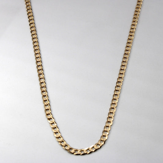 10k Yellow Gold Curb Link Chain | 20|