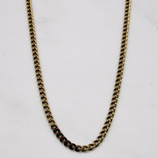 10k Yellow Gold Curb Link Chain | 22 |