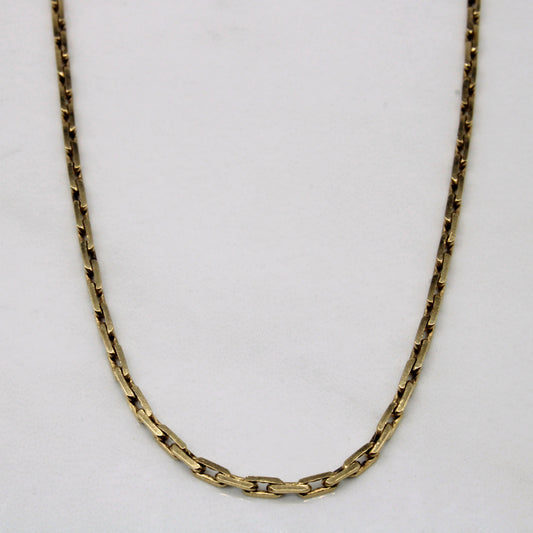 10k Yellow Gold Elongated Box Chain | 19 |