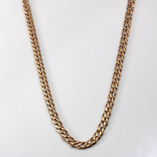 10k Yellow Gold Double Curb Link Chain | 23|