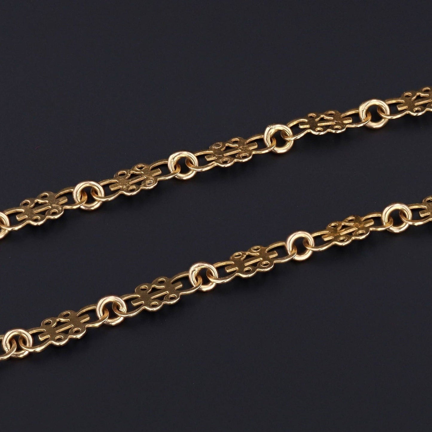 18k Gold Chain | Vintage Fancy Chain