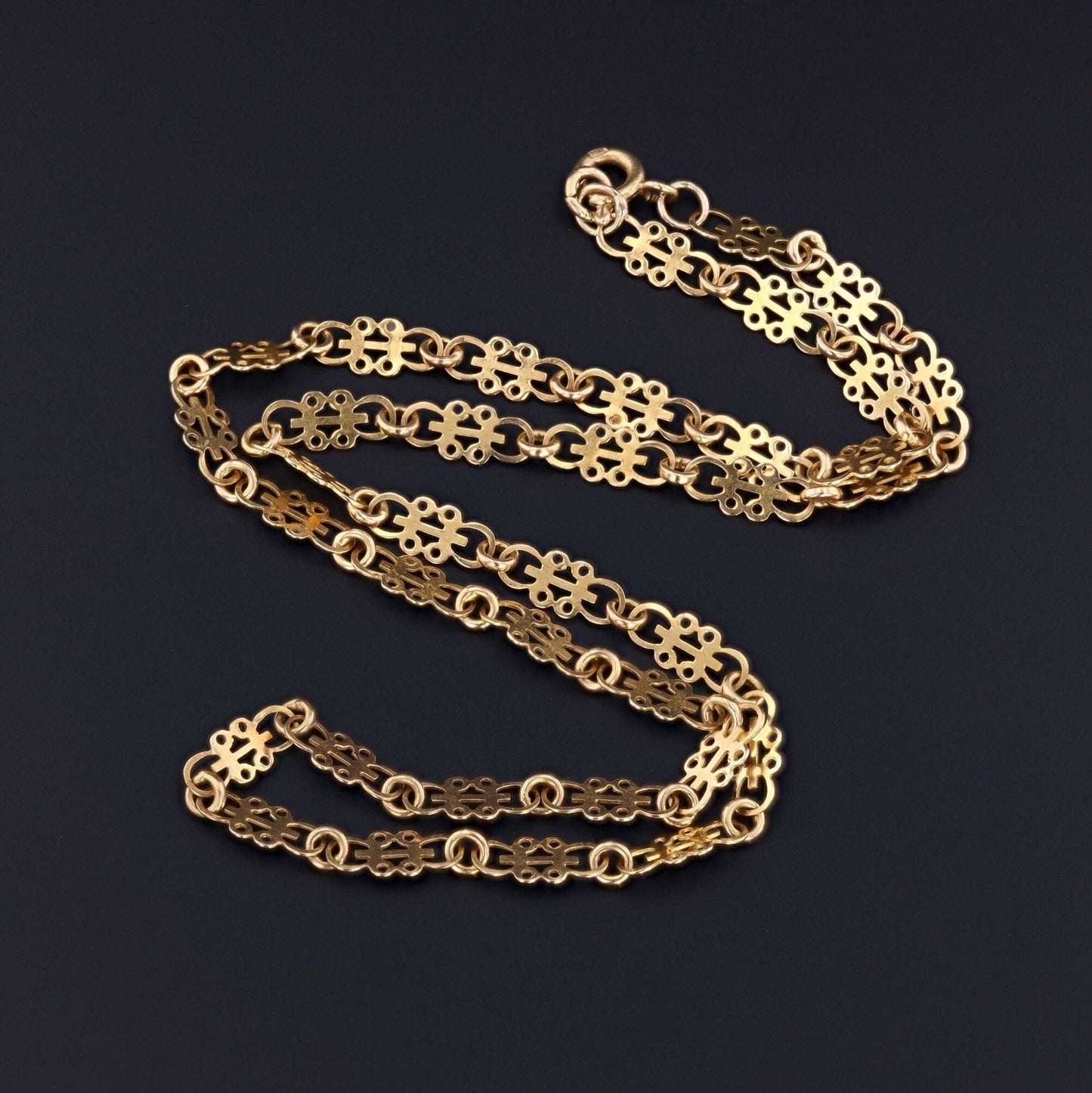 18k Gold Chain | Vintage Fancy Chain