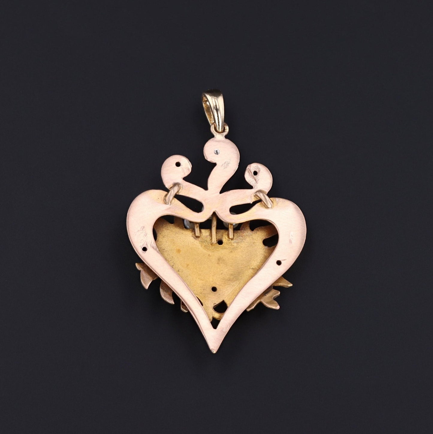10k Gold Woman Pendant | Art Nouveau Pendant