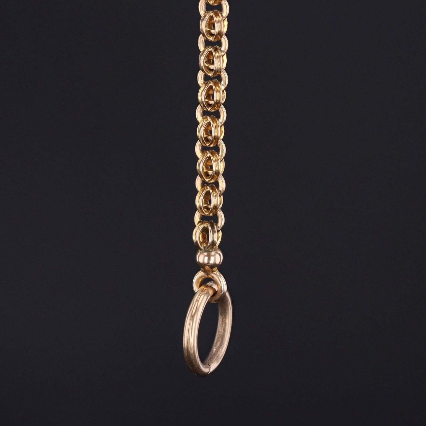 14k Gold Watch Chain Necklace | Antique Watch Chain
