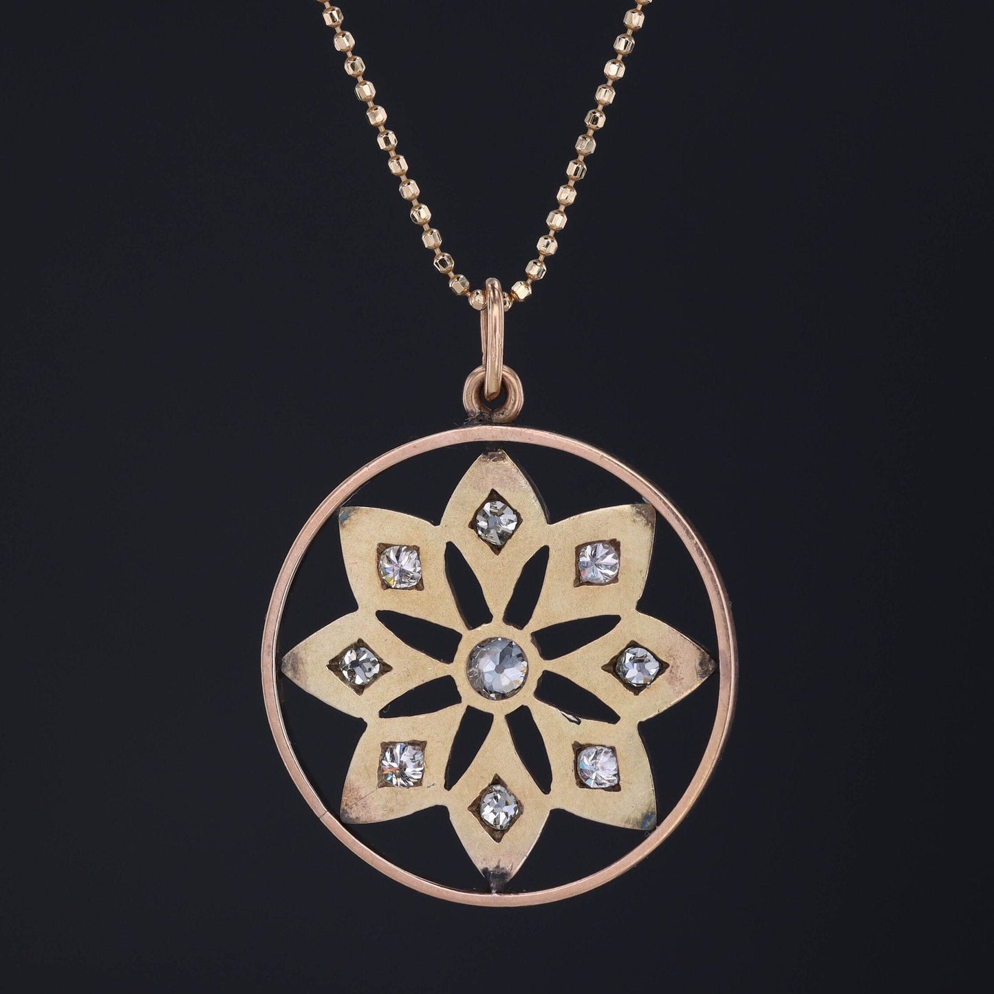14k Gold Diamond Pendant | Diamond Pendant